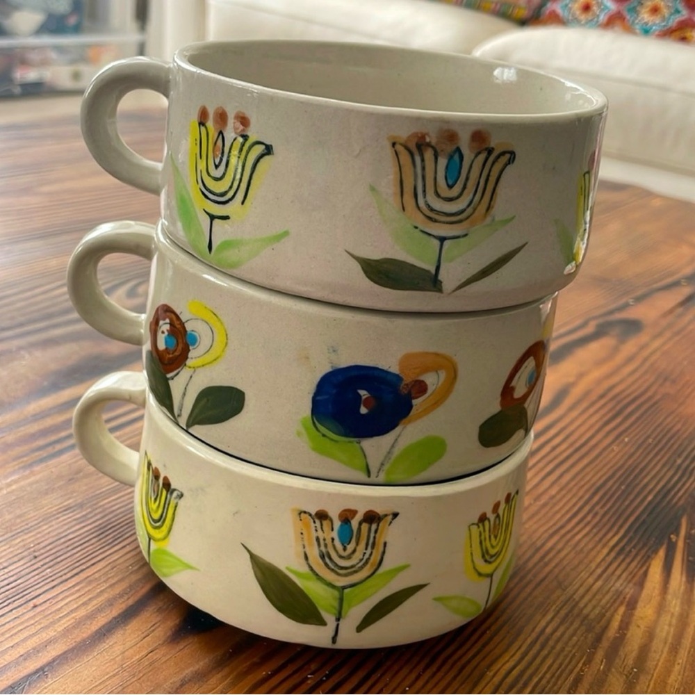 Vintage Stoneware Soup cups